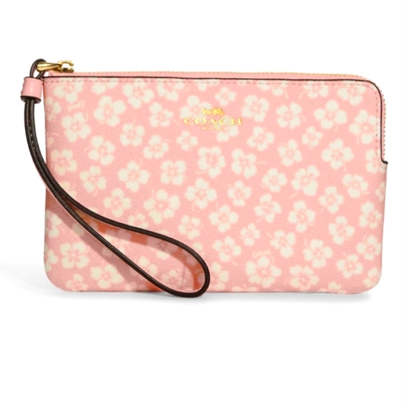 SOLD COACH CORNER ZIP DITSY FLORAL WRISTLET SOLD - Picture 1 of 3
